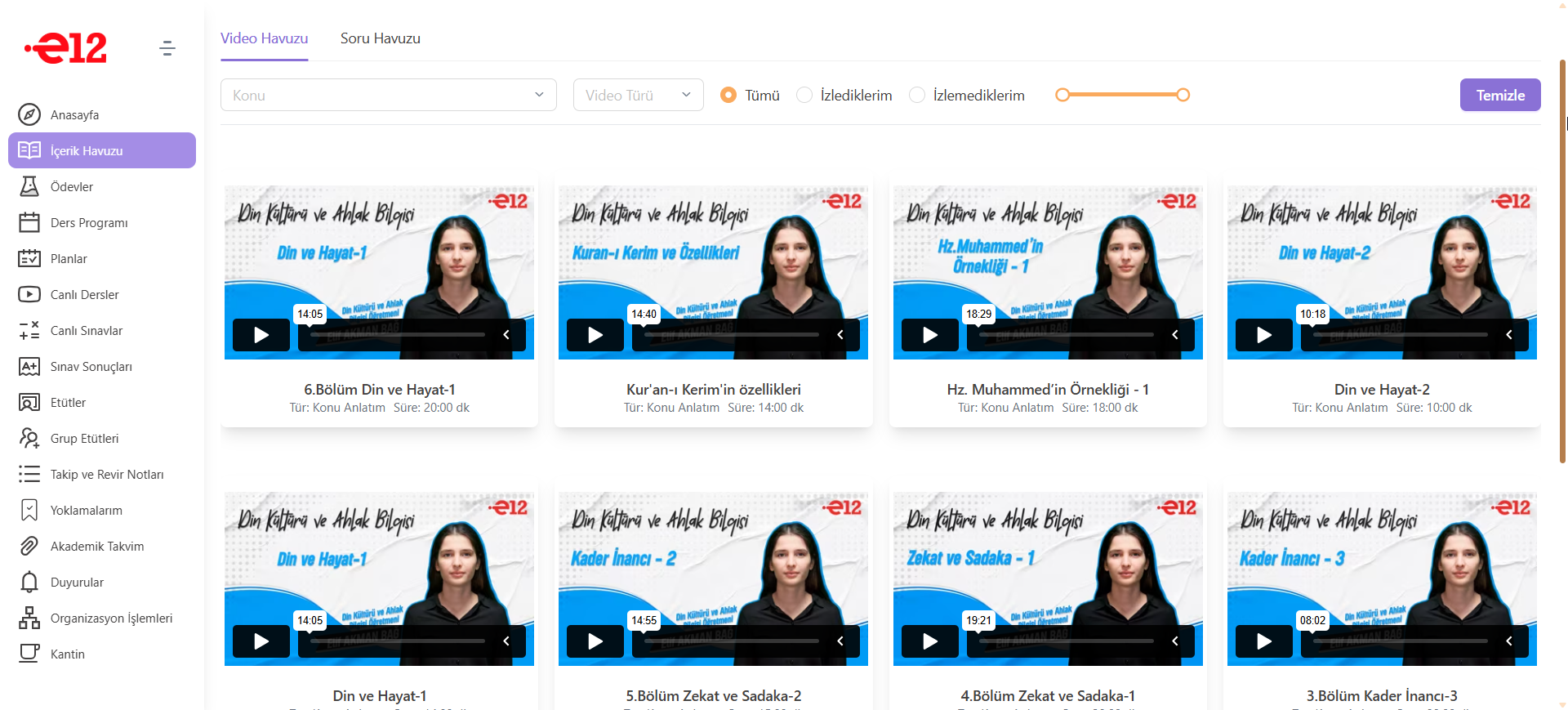 E12 Din Kültürü ve Ahlak Bilgisi 8. Sınıf panel içi görsel